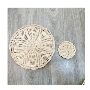 แผ่นรองจานหวายทรงกลมทำจากธรรมชาติสำหรับใช้ในชีวิตประจำวัน - Product Image 2