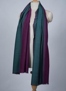 Châle réversible en cachemire et laine fine de qualité supérieure pour femme, ultra doux, bicolore, luxueux, élégant, étole de créateur pour mariage - Product Image 5