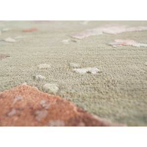 Tapis Kavi vert noué à la main en laine et soie de bambou, motif abstrait, pour couloir, chambre, mur à mur, pour adolescents - Esk-321 - Product Image 3