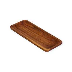 Assiette de service en bois d'acacia artisanale de haute qualité de forme rectangulaire pour le Ramadan et le mariage plateaux de service durables - Product Image 2