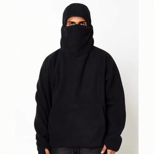 Sudadera con Capucha Doble Ninja con Logotipo Personalizado Bordado, Sudadera con Capucha de Doble Capa, Talla Grande, Cierre Completo, Estilo Gangster para Hombre - Product Image 1