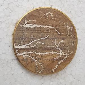 Sous-verres nordiques pour boissons absorbantes Sous-verres personnalisés en résine et en bois Sous-verres pour boissons gravés en gros Cadeau rond pour mariage - Product Image 2