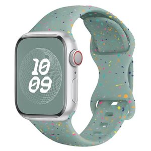 Bracelet pour Apple Watch, bracelet sport en silicone de luxe, taille 45 mm/49 mm, respirant, doux, réglable, couleurs orange/blanc/rose - Product Image 4