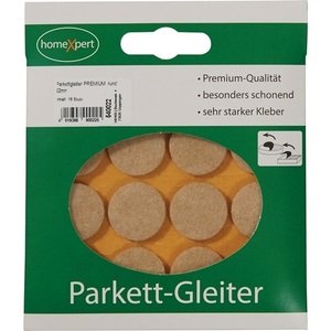 Glissières de parquet en feutre premium de 22 mm, rondes, auto-adhésives, pour chaises - Product Image 1