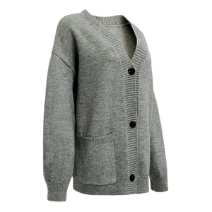 Suéter Cárdigan de Punto Crochet Estilo Coreano para Mujer, Casual, Suave, con Botones, Moda de Invierno, Manga Larga, con Logotipo Personalizado - Product Image 3