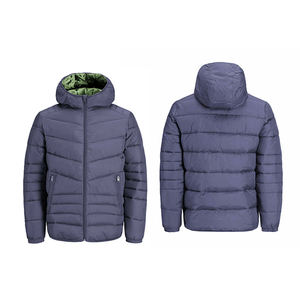 Veste bouffante coupe-vent lourde personnalisée pour hommes tailles de rue de haute qualité en toile imprimée col montant longue tenue d'hiver - Product Image 1