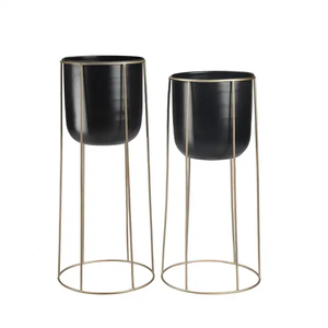 Pots de fleurs en métal lot de 3 pots de fleurs d'intérieur nouveau design meilleure vente décor de jardin décor de sol jardinière pour la conception de salon - Product Image 4