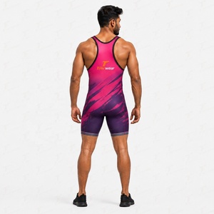 Combinaison de lutte professionnelle en lycra extensible, uniforme athlétique ajusté, séchage rapide, respirant, vêtements de sport pour l'entraînement et la compétition - Product Image 5
