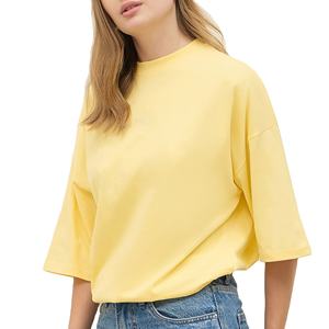 Vente en gros T-shirt à manches longues respirant 100% coton col rond pour femmes Design Hip Hop surdimensionné décontracté avec impression numérique - Product Image 2