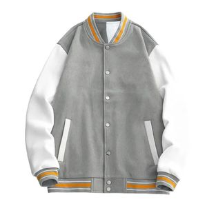 Veste universitaire en cuir pour homme de haute qualité personnalisée avec tissu tricoté respirant à séchage rapide pour les uniformes de baseball - Product Image 4