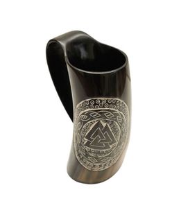 CONSIDE personalizado hecho a mano Natural vikingo tallado beber cuerno cerveza y taza de café para restaurantes de hotel en casa de - Product Image 5