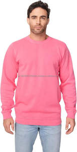 Sudadera de cuello redondo teñida pigmentada Sudadera de lana de algodón suave para hombres y mujeres - Product Image 5