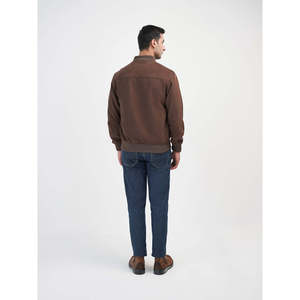 RASTABAN Reversible <b>Suede</b> Zipper Casual <b>Jacket</b> Autumn Leather XS Hooded Stand Collar Embroidered College Seamless Letter-Printed - Product Image 5