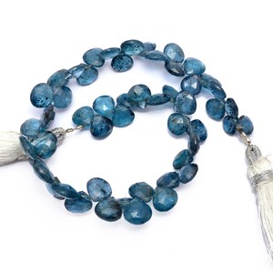 Cuentas de Cianita Azul AAA de 6mm-8mm, Facetadas en Forma de Corazón, Cianita Índigo Musgosa Natural, Piedras Semipreciosas Sueltas para Joyería - Product Image 2