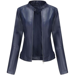 Best Selling Winter Women's Leather Jacket Casual Wear Reversible Waterproof Eco-Friendly Breathable Knitted <b>Polyester</b> <b>Filling</b> - Product Image 1