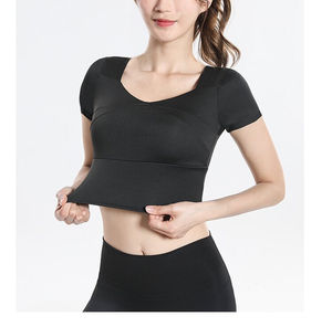 Conjunto de yoga para mujer con estampado de color sólido a la moda con mallas de cintura alta y top a juego diseñado para damas gimnasio - Product Image 4