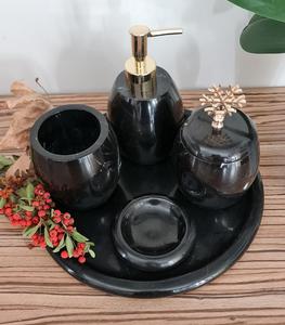 Ensemble de salle de bain en marbre naturel 100% de haute qualité ensemble d'accessoires de salle de bain 7 pièces articles et salle de bain taille quotidienne et personnalisée - Product Image 2