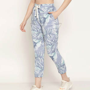 Pantalon en toile décontracté pour femme, taille mi-haute, avec cordon de serrage, logo de marque personnalisé imprimé, respirant, plissé, haute qualité, hiver - Product Image 3