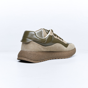 2025 haute qualité en <span class=keywords><strong>cuir</strong></span> supérieur femmes baskets Style classique <span class=keywords><strong>marron</strong></span> chaussures décontractées avec amorti en gros OEM usine conception - Product Image 3