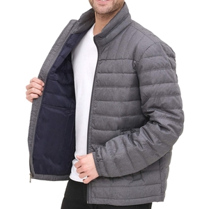 Unisex Winter Puffer Jacket with <b>Quilted</b> Design Stand Collar Waterproof Lightweight Winter <b>Thick</b> Warm Men's Stand Collar Front - Product Image 5
