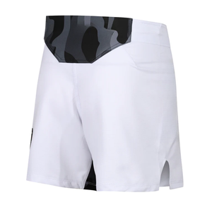 Short MMA blanc personnalisé sans GI de meilleure qualité pour hommes Short de marque sublimé avec votre logo pour les arts martiaux - Product Image 2