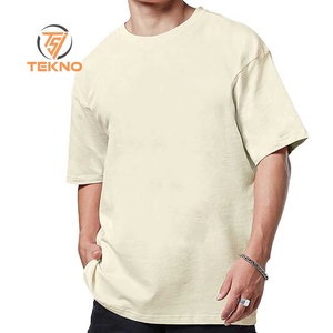 Qualité supérieure 100% coton pour hommes T-shirt coupe surdimensionnée respirant style été tricoté avec impression de logo personnalisé et longue longueur - Product Image 4