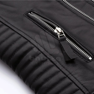 Veste en cuir de vachette de haute qualité pour hommes, couleur personnalisée, écologique, respirante, logo personnalisable sur le devant, veste pour hommes - Product Image 5