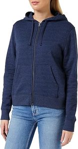 Sudadera con capucha de lana de algodón con cremallera completa para mujer con forro de nailon transpirable Tela de lona Ajuste cómodo - Product Image 5