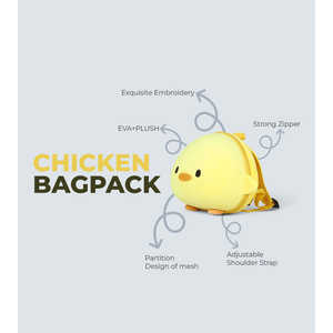 Chick 3D Shark Kids <b>Backpack</b> Waterproof EVA with Plush Safety Straps Chic & Stylish <b>Purse</b> for - Product Image 2