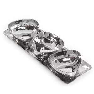 Ensemble de 3 bols et plateaux de service de qualité fiable, bol à collation en métal intemporel, assure sa réutilisabilité pour les générations à venir - Product Image 6