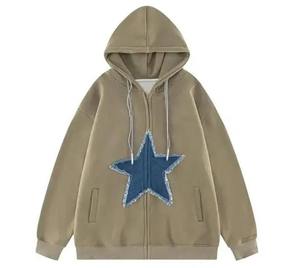 Sudaderas con Capucha Extra Grandes, Personalizadas con Logotipo, 100% Algodón, Tejido Grueso de 400 g/m², Parches Bordados, Ecológicas, con Apliques Desgastados - Product Image 5