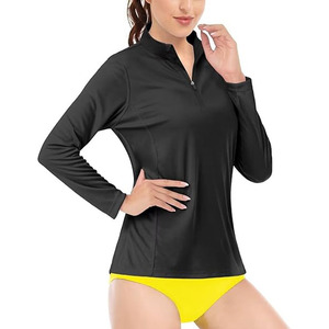 1/4 camisa pullover con cremallera de cuarto, conjunto de sudadera con media cremallera personalizada para mujer Diseño de cremallera de cuarto - Product Image 1