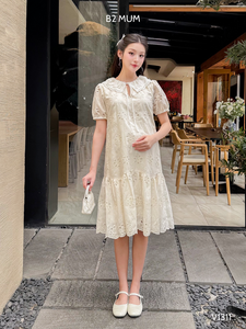 V1311 Cool Floral bordado niñas vestido de verano adecuado para el sudor absorbente y tela sin arrugas - Product Image 2