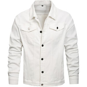 Veste en jean pour l'hiver, durable, décontractée, longueur mi-longue, effet usé, style streetwear, pour occasions formelles et streetwear, respirante - Product Image 1