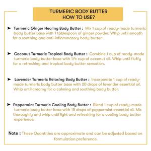 Lotion/Crème Corporelle au Beurre de Curcuma 300ml Hydratante Éclaircissante Anti-rides Nourrissante au Beurre de Karité Acide Kojique Glutathion - Product Image 3