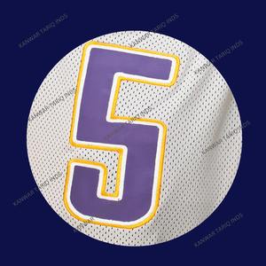 Venta al por mayor de camisetas deportivas de manga corta transpirables de ropa de fútbol americano bordadas personalizadas para adultos negro amarillo conjuntos bajos - Product Image 5