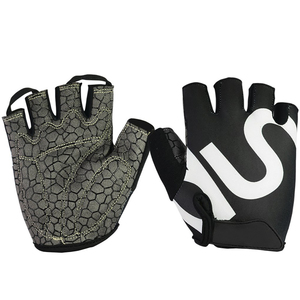 Guantes de Ciclismo de mano trasera sublimada con palma impresa de silicona, medio dedo, transpirables, guantes protectores para montar en bicicleta, proveedor - Product Image 1