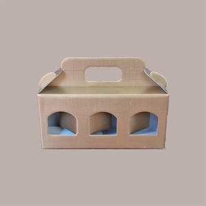 Caja de cartón de seda dorada, 10 Uds., Material reciclado ecológico, 190x60H90mm para 3 frascos, salsas, cremas, esmalte de uñas, aceite en relieve - Product Image 3