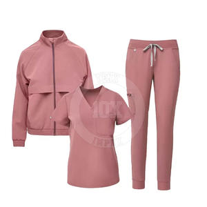 Conjunto de uniforme médico de algodón hecho en fábrica para hombres, conjunto de uniforme médico transpirable de Color personalizado - Product Image 5