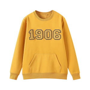 Alpha Gold Chenille Sweatshirt XS Crewneck Golden Strip Ribbed Cuff Kangaroo Pocket Sport Winter Sport Printed - Product Image 2