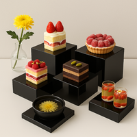 Ensemble de Cubes de Présentation en Acrylique Blanc pour Fête, Mariage, Décoration, Alimentation, Parfum, Vase à Fleurs et Présentation de Cosmétiques
