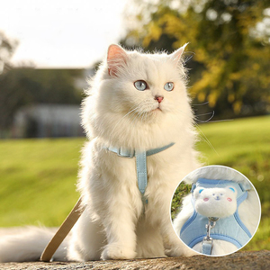 Chaleco transpirable suave de fábrica, arnés ajustable para el pecho de mascotas, correa para exteriores para perros y gatos, arnés para el pecho, arnés bonito para mascotas - Product Image 1