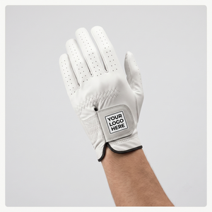 Premium Men's Full Finger Cabretta Leather <b>Golf</b> Gloves Custom Logo Strap Breathable White All-Season Golfing Gear OEM Sialkot - Product Image 3