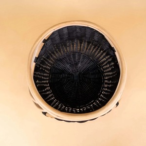 Panier de rangement multifonctionnel moderne en rotin naturel noir, respectueux de l'environnement - Product Image 3