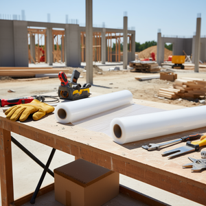 200 m Construction Film 50000 mm Length 4000 mm Width Transparent Polyethylene Disposable <b>Plastic</b> <b>Wrap</b> 4000 mm Width - Product Image 3