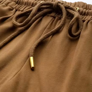 Stylish <b>Brown</b> Blank Hoodies and <b>Jogger</b> Set Comfortable Active Wear Perfect for Casual Days and Effortless Everyday Fashion - Product Image 2