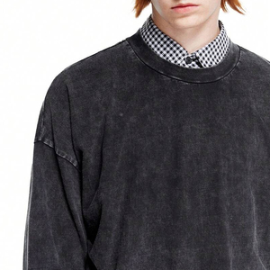 T-shirt à double manche pour homme, style 2026, marque tendance, designer, haute qualité, coupe classique, t-shirt délavé à l'acide pour homme - Product Image 6