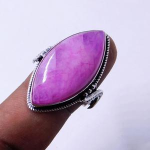 Bague de déclaration classique en pierre de lune rose bague de fiançailles ou cadeau d'anniversaire en argent sterling fin pour elle pour les mariages - Product Image 1