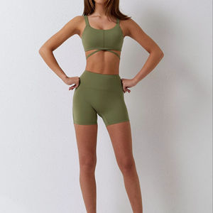 Vente en gros de vêtements de fitness pour femmes ensembles de shorts de yoga taille élastique ensemble de yoga personnalisé à vendre ensemble de yoga de fitness pour femmes - Product Image 1