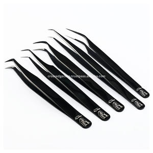 Pinzas para Extensión de Pestañas con Punta de Fibra de Marca Privada, Rectas y Curvas, Antideslizantes, Herramienta para Artistas de Pestañas, Probadas a Mano - Product Image 2